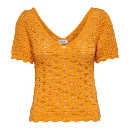 Blusa Only Blusa Becca Life Ss V-neck Apricot