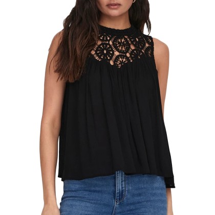 Blusa Only Blusa Rikke Sl Wvn Black