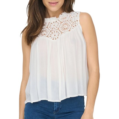 Blusa Only Blusa Rikke Sl Wvn Cloud Dancer