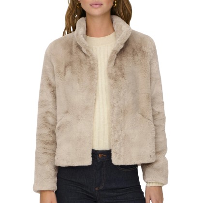 Casaco Only Casaco New Vida Faux Fur Humus