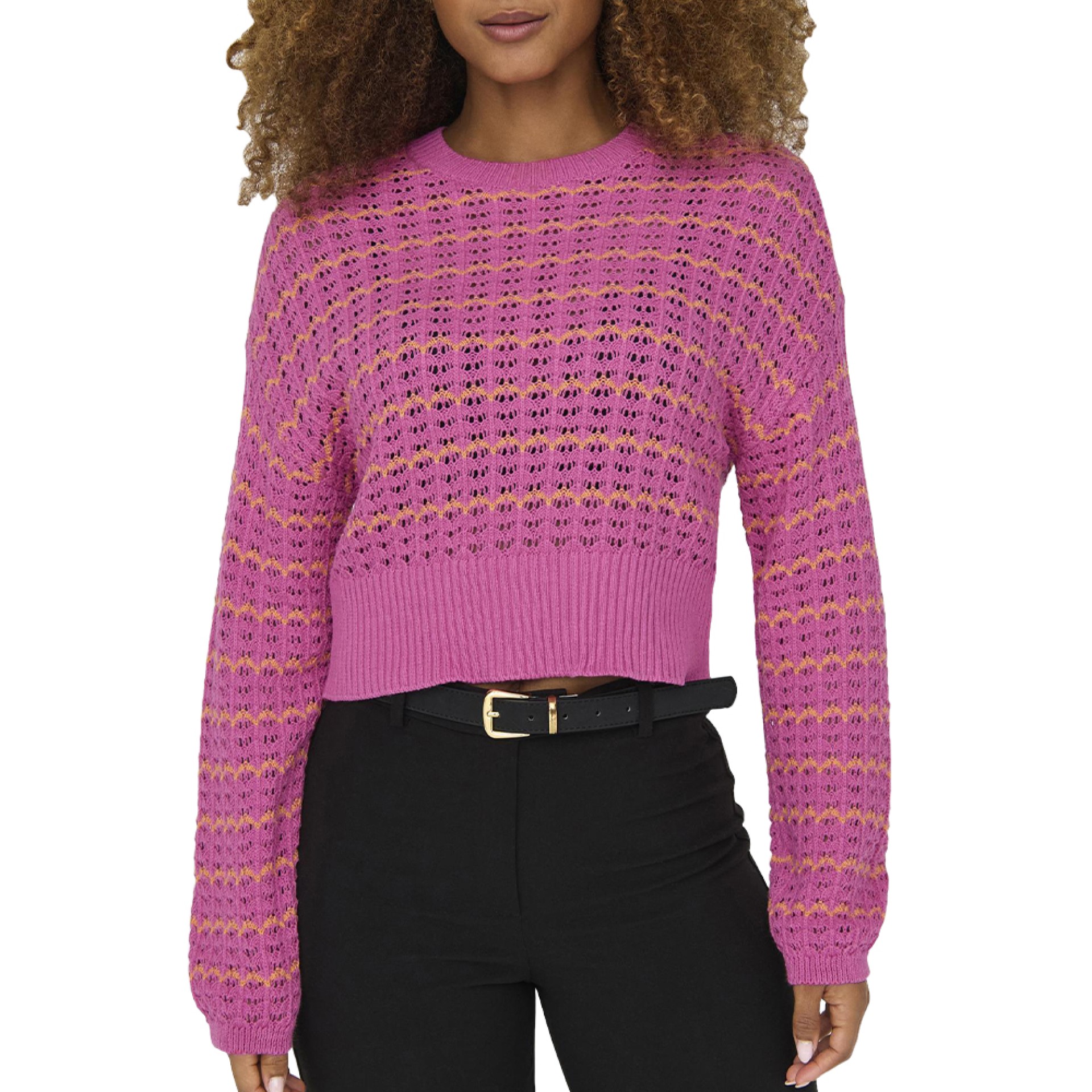 Only Camisola Lasa Ls O-neck Cc Birch Stra