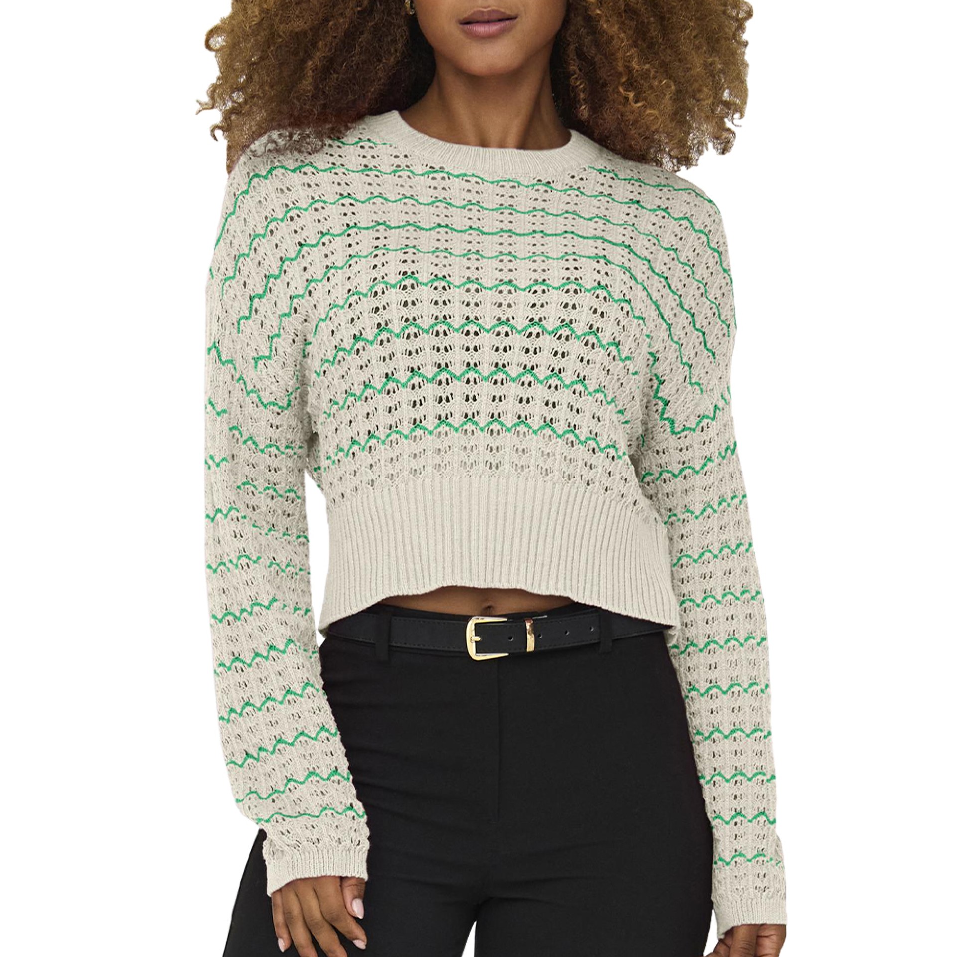 Only Camisola Lasa Ls O-neck Cc Birch Gree