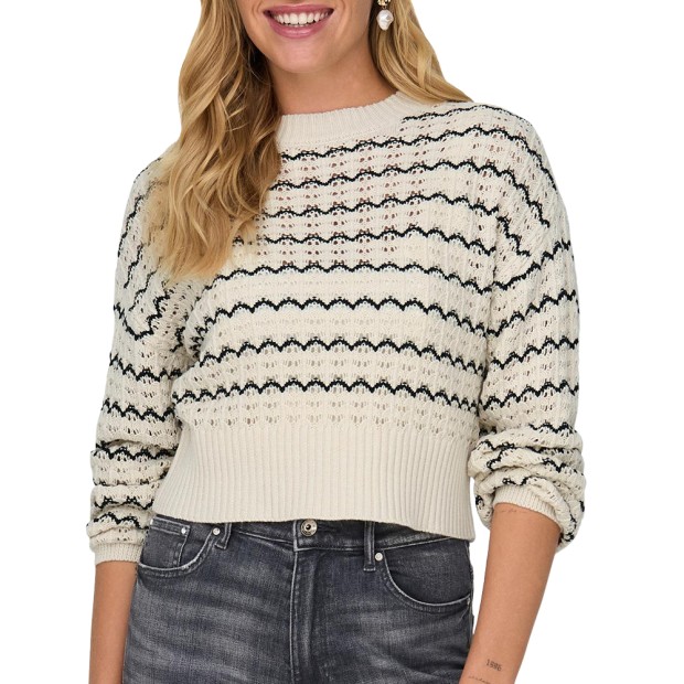 Camisola Only Camisola Lasa Ls O-neck Cc Birch Blac