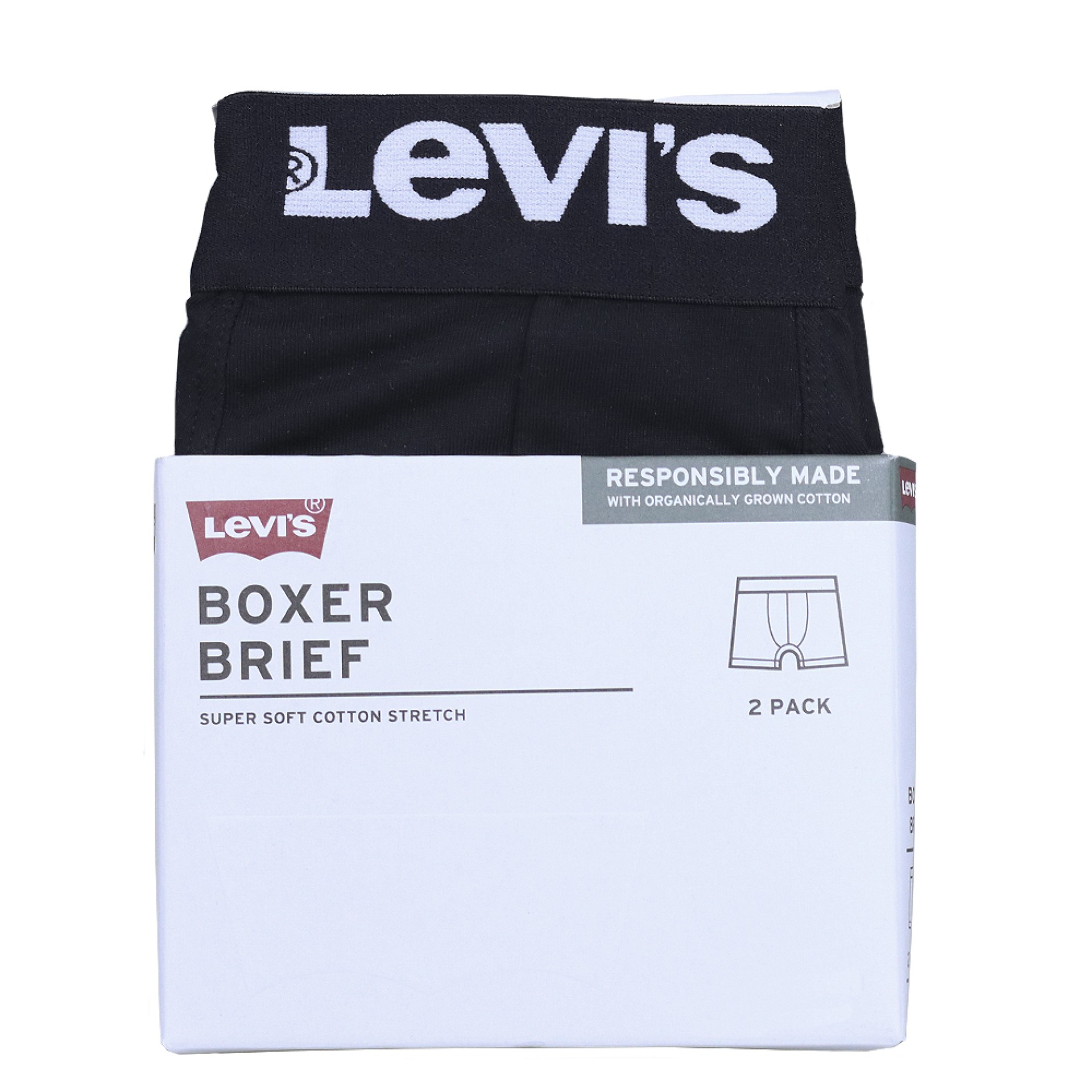 Roupa Interior Levis Solid Basic Boxer 2-pack Black