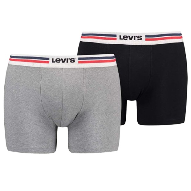 Roupa Interior Levis Placed Sprtswr Boxer 2-pack Middle G