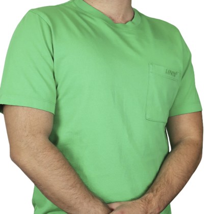 Levis T-shirt Ss Pocket Tee Rlx Bright Gre