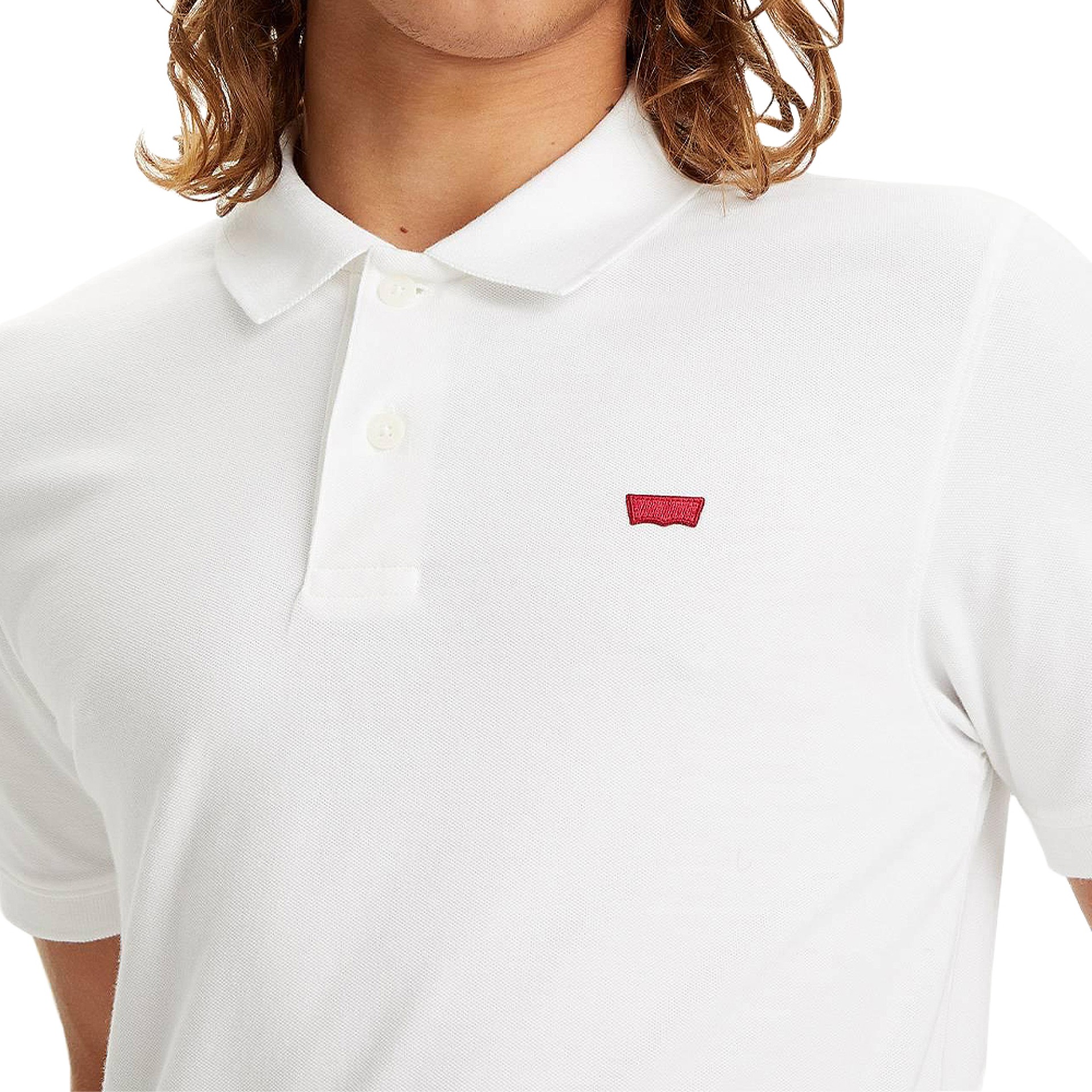 Levis Polo Slim Housemark Bright White
