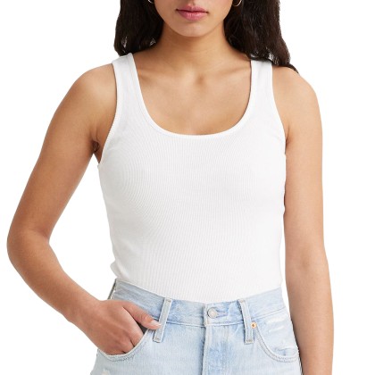 Top Levis Top Essential Rib Tank White +