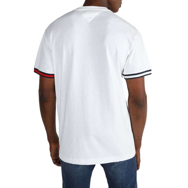 T-shirt Tommy Hilfiger T-shirt Tjm Rlx Flag Cuff Tee White