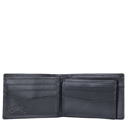 Billabong Carteira Pele Arch Leather Black Billabong Carteira Pele Arch Leather Black