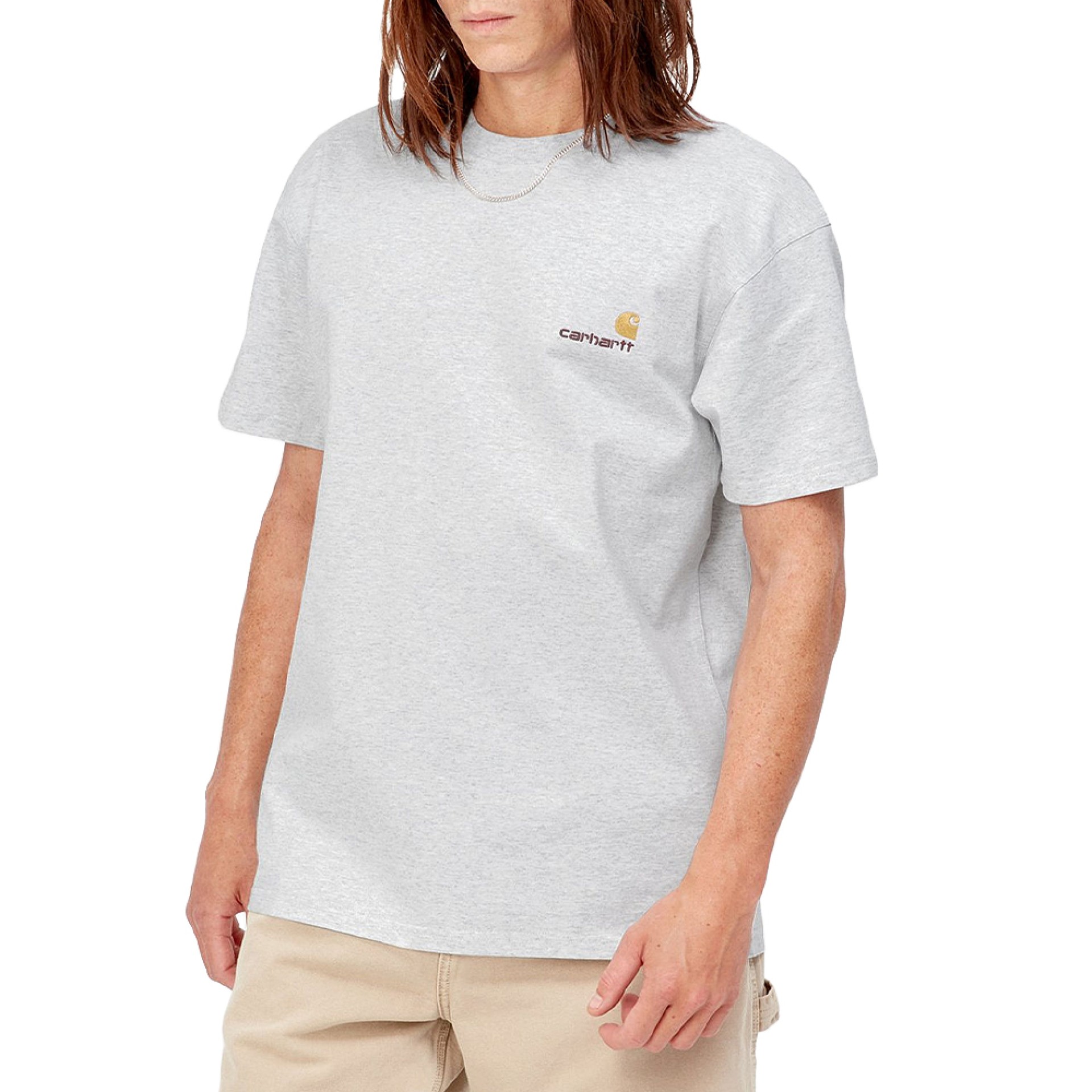 Carhartt Wip T-shirt American Script Ash Heather