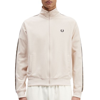 Sweat Fred Perry Casaco Contrast Tape Oatmeal