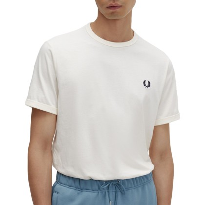 T-shirt Fred Perry T -shirt Ringer Ecru