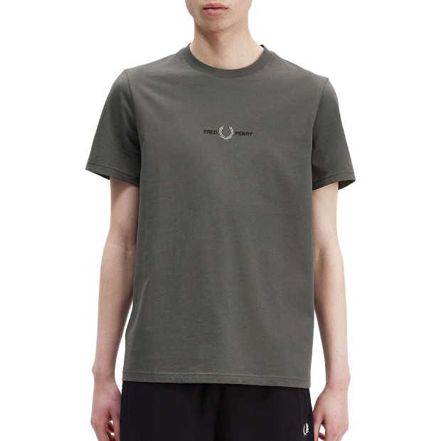 T-shirt Fred Perry T -shirt Emboidered Field Green