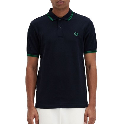 Polo Fred Perry Polo Twin Tipped Navy Fpgreen