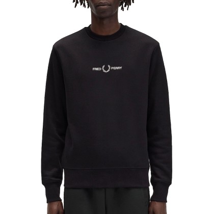 Sweat Fred Perry Embroidered Sweatshirt Black