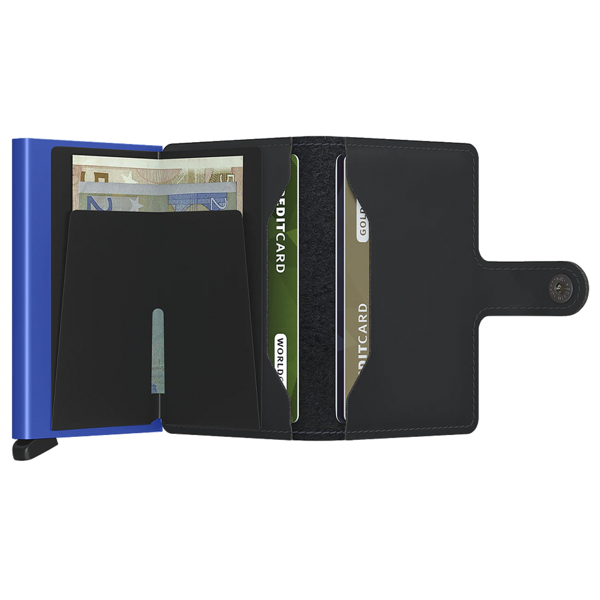 Secrid Miniwallet Matte Black & Blue