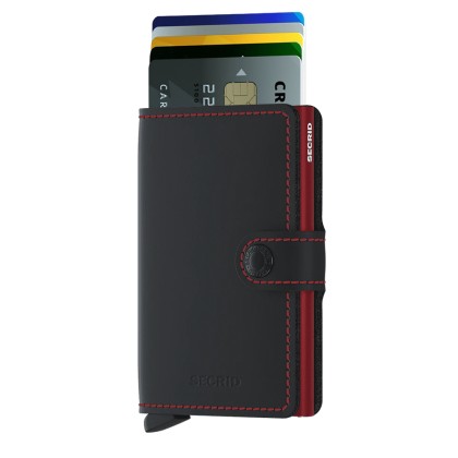 Carteira Secrid Miniwallet Matte Black & Red