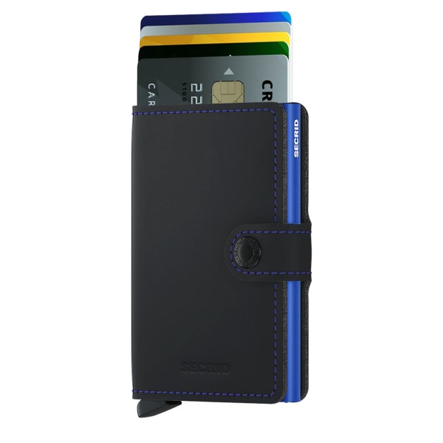 Secrid Miniwallet Matte Black & Blue