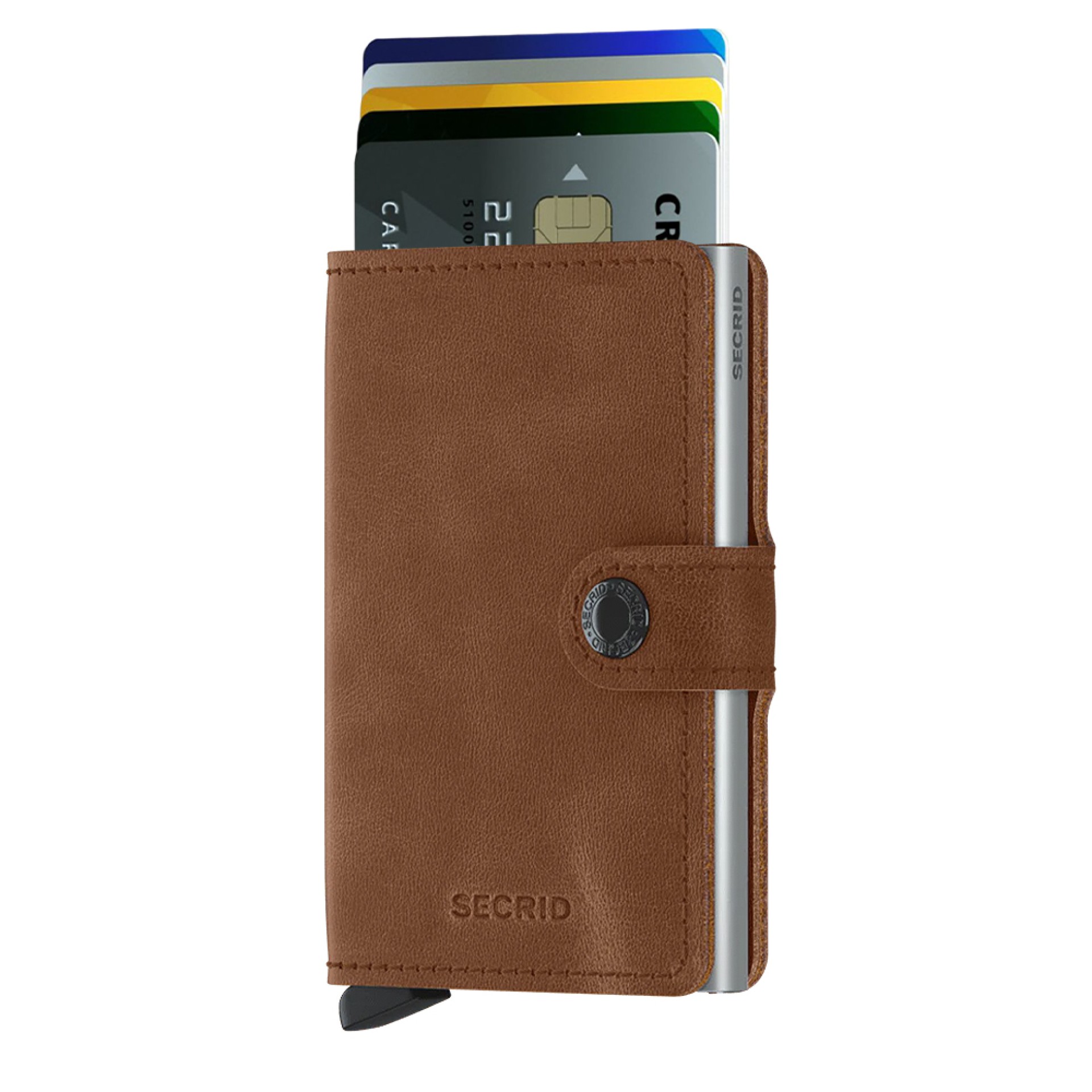 Secrid Miniwallet Vintage Cognac Silver