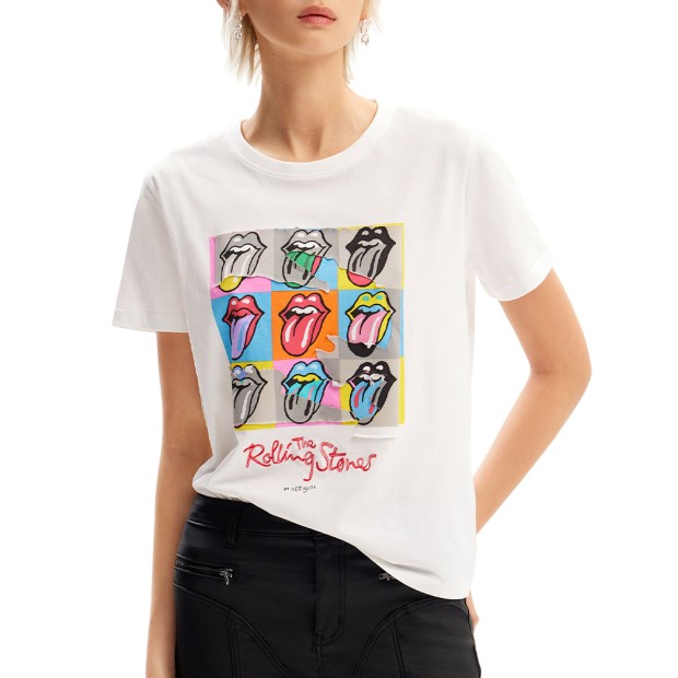 T-shirt Desigual T-shirt Rollings Blanco