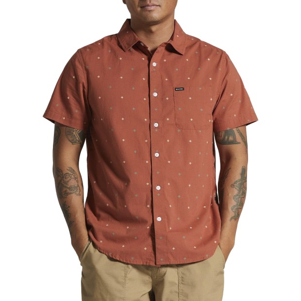 Camisa Brixton Camisa Charter Print S/s Terracott