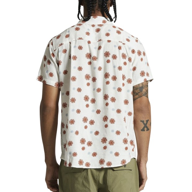 Camisa Brixton Camisa Charter Slub S/s Off White