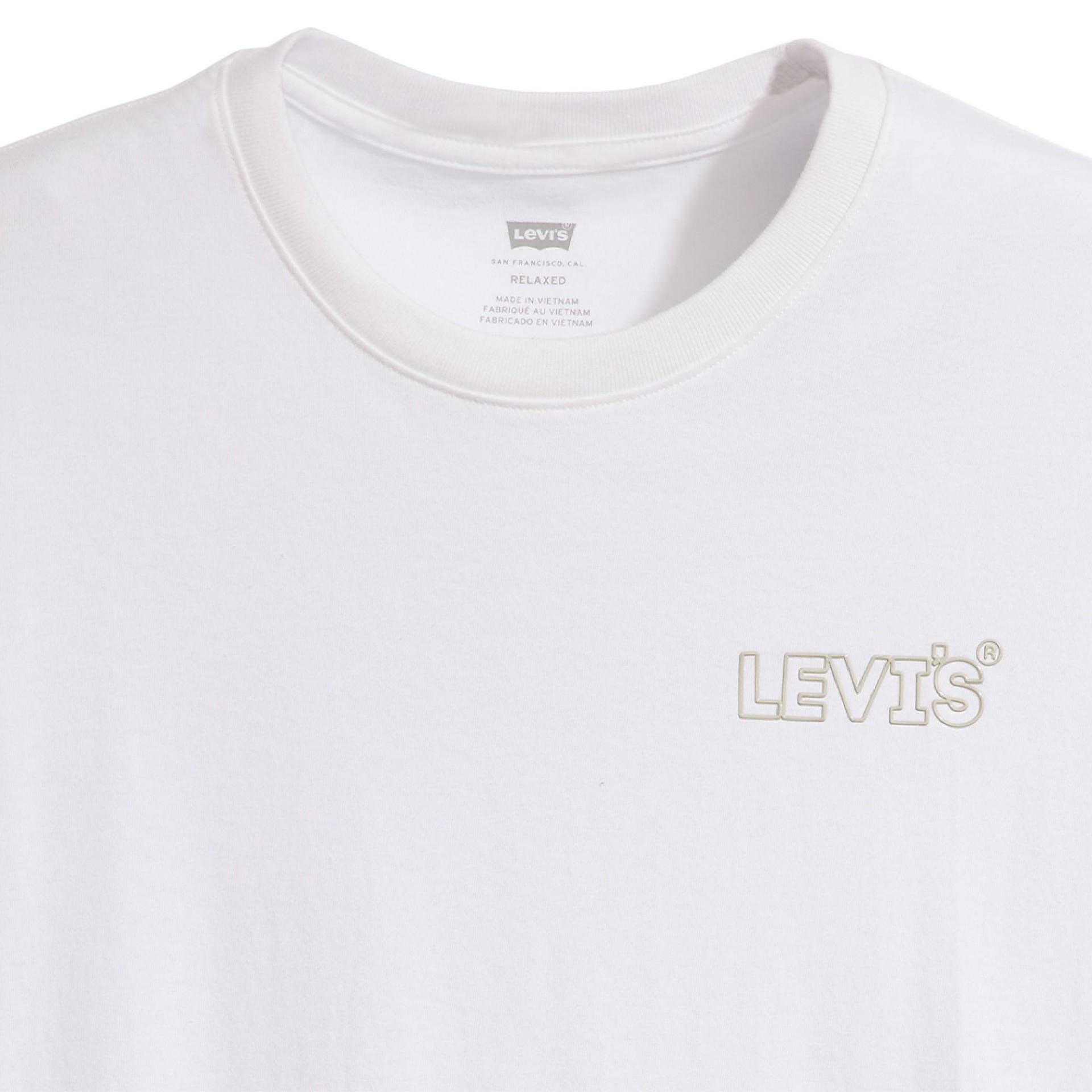 Levis T-shirt Ss Relaxed Fit Tee Chrome Wh