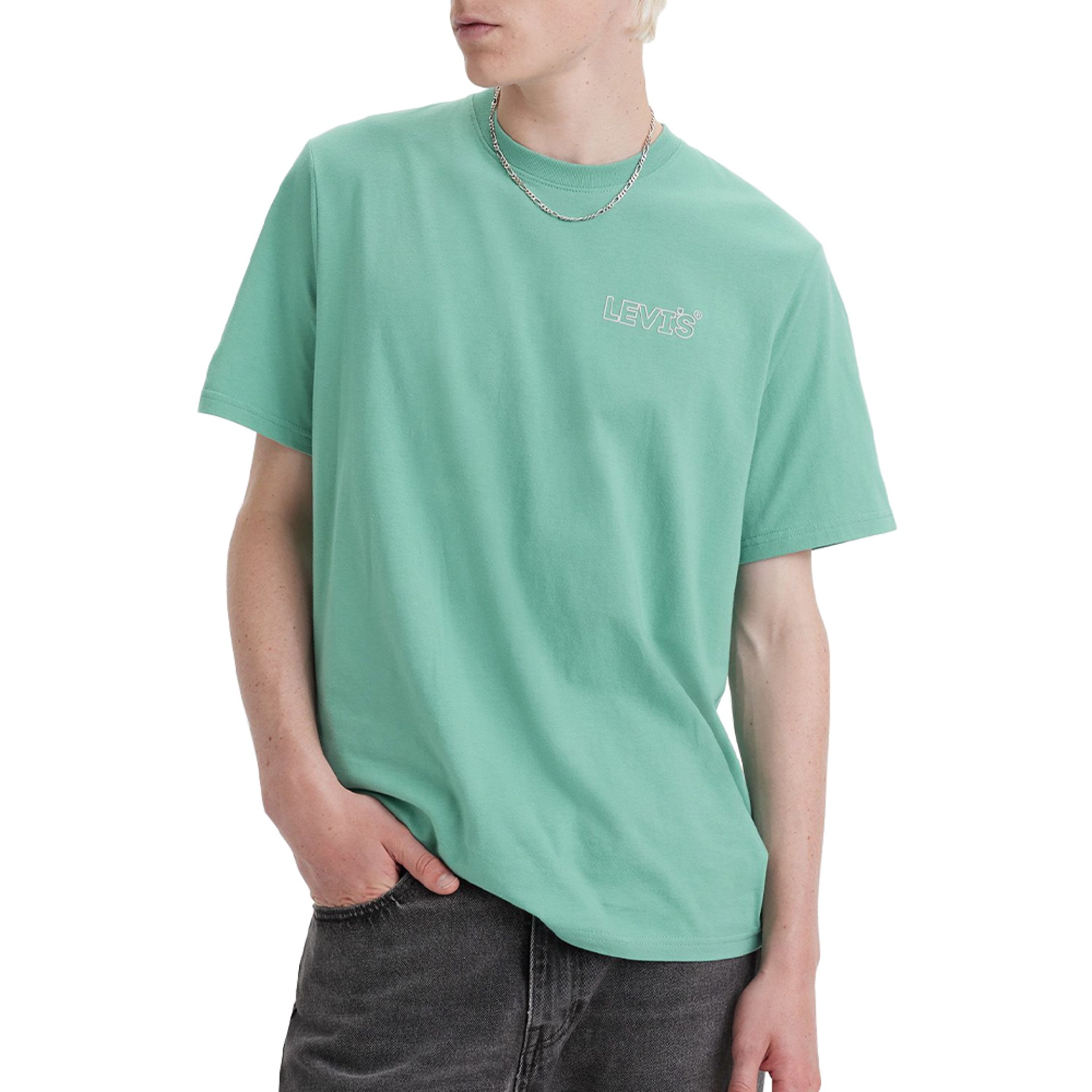 Levis T-shirt Ss Relaxed Fit Tee Chrome Be