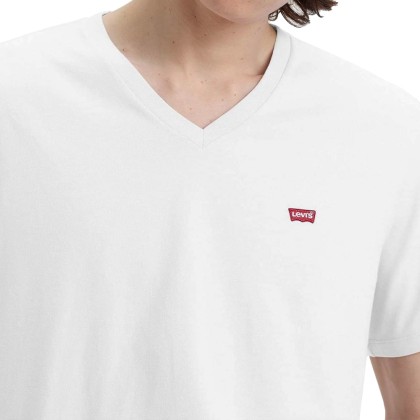 Levis T-shirt Original Hm Vneck Mineral Wh