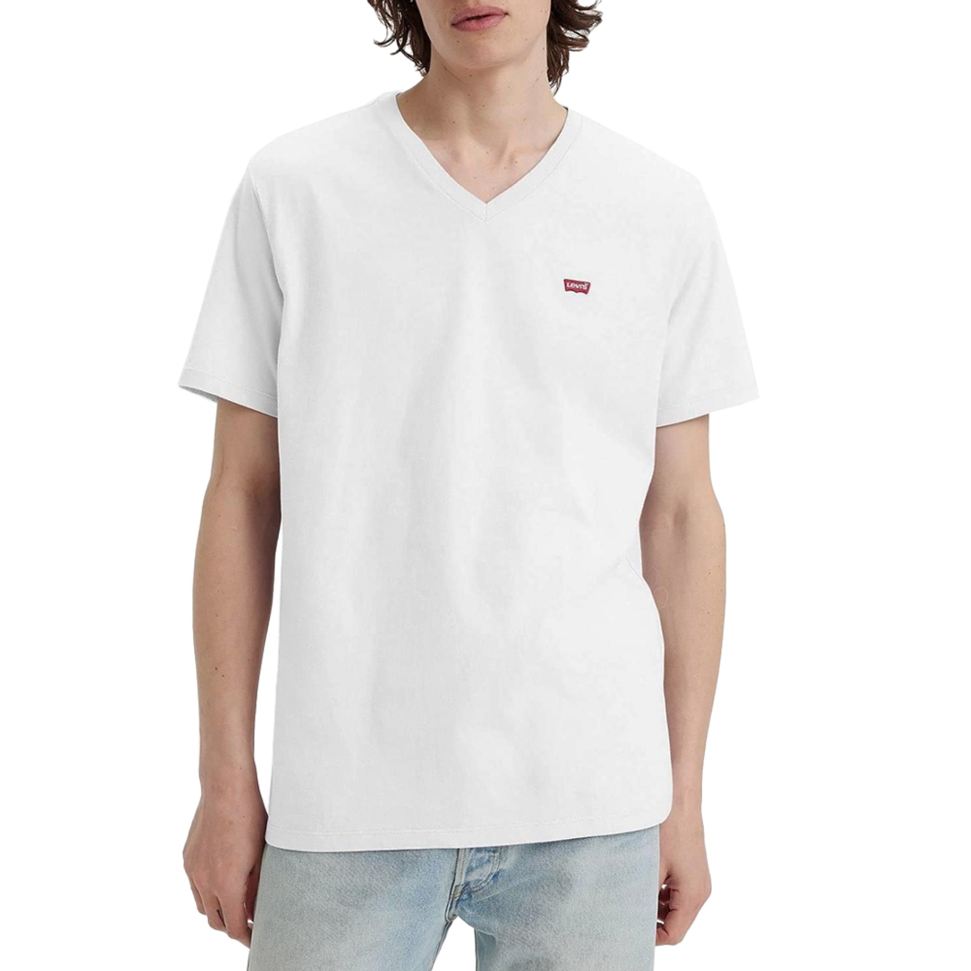 Levis T-shirt Original Hm Vneck Mineral Wh
