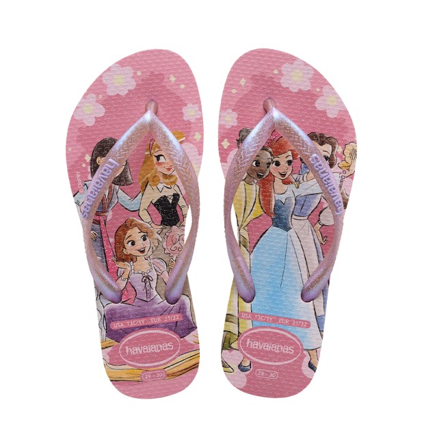 Chinelos Havaianas Kids Slim Princess Peony Rose