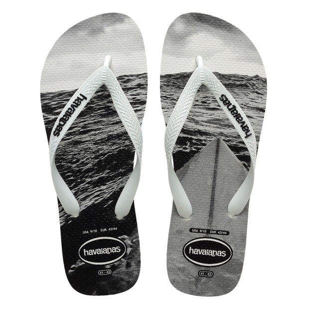 Chinelos Havaianas Hype White White Black Gr