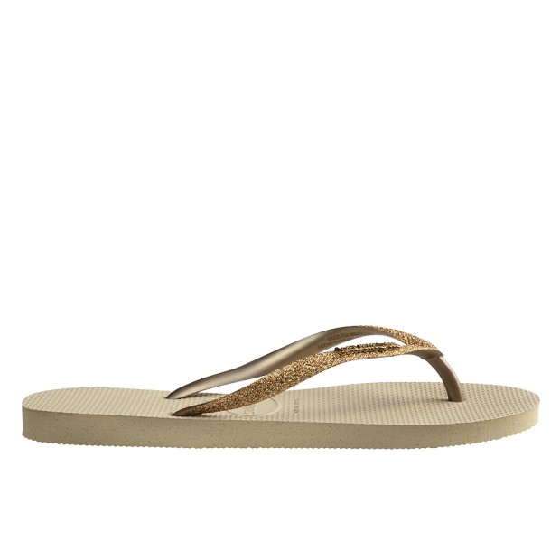 Chinelos Havaianas Slim Glitter Ii Fc Sand Gold
