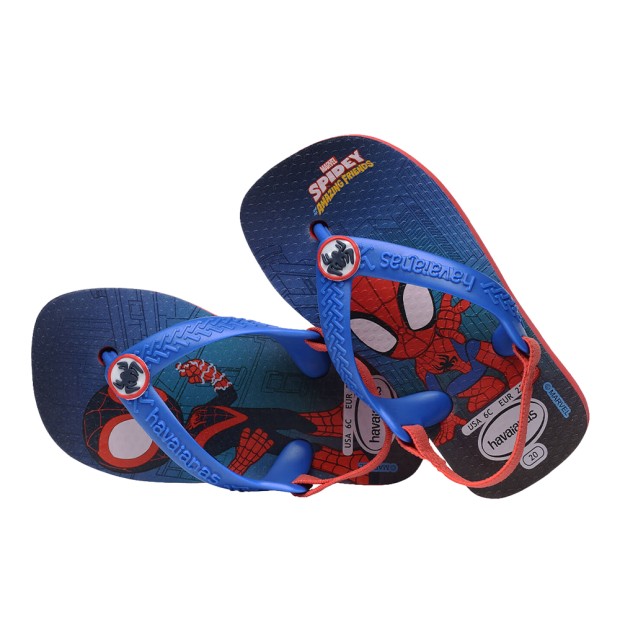 Chinelos Havaianas Baby Marvel Fc Ruby Red