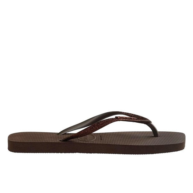 Chinelos Havaianas Square Glitter Fc Dark Brown