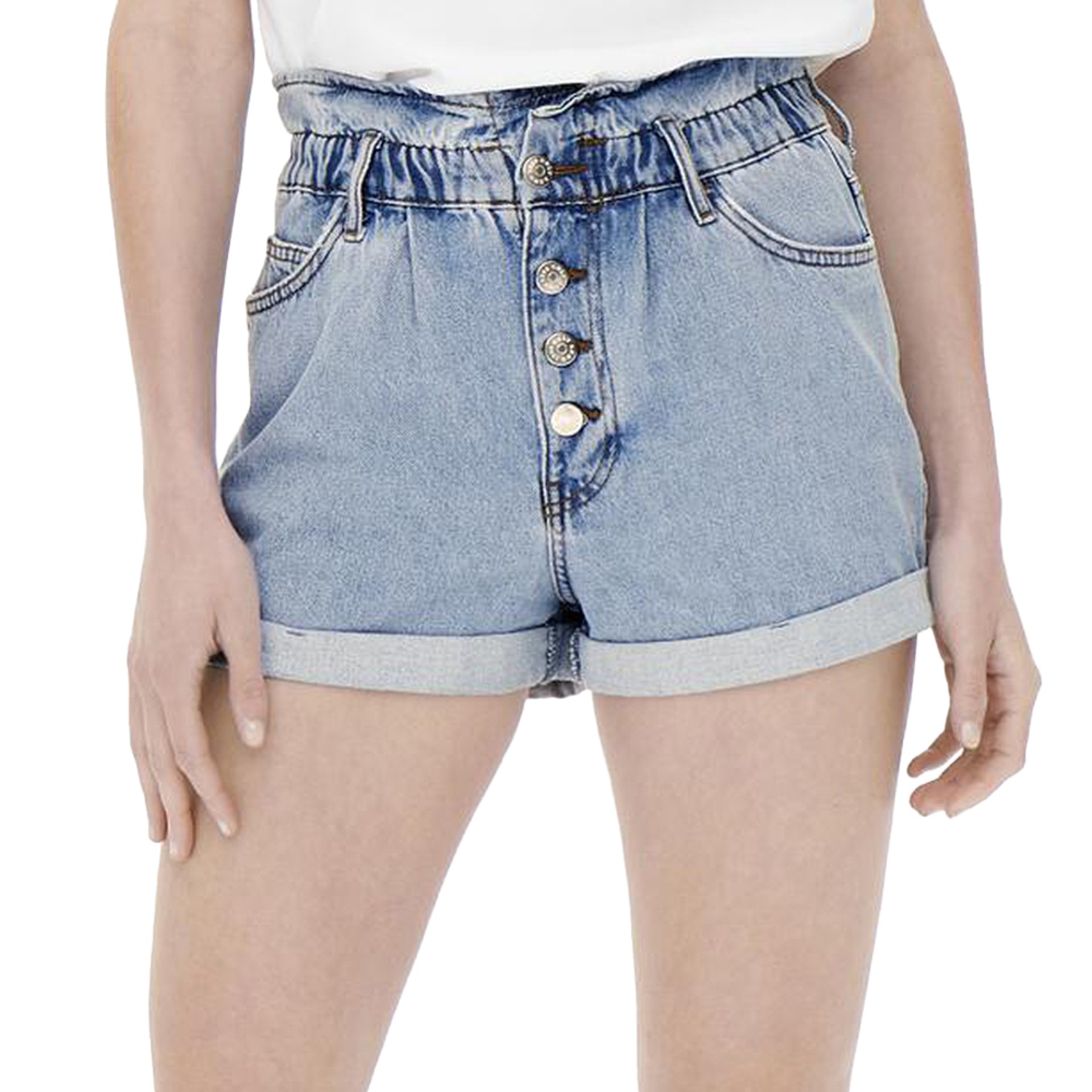 Only Calção Cuba Light Blue Denim