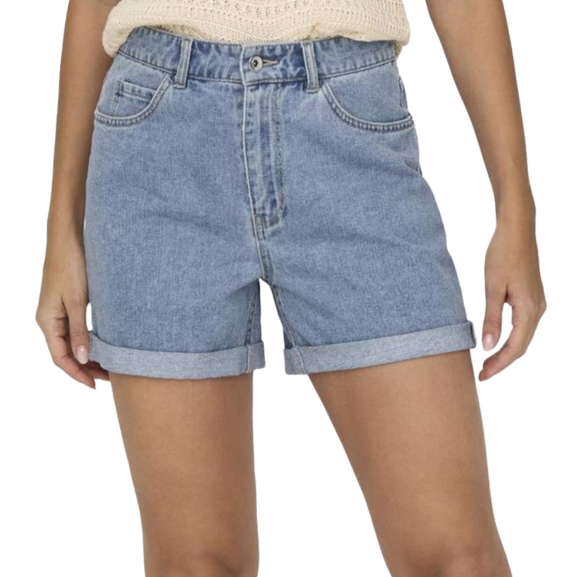 Only Calção Vega Light Blue Denim