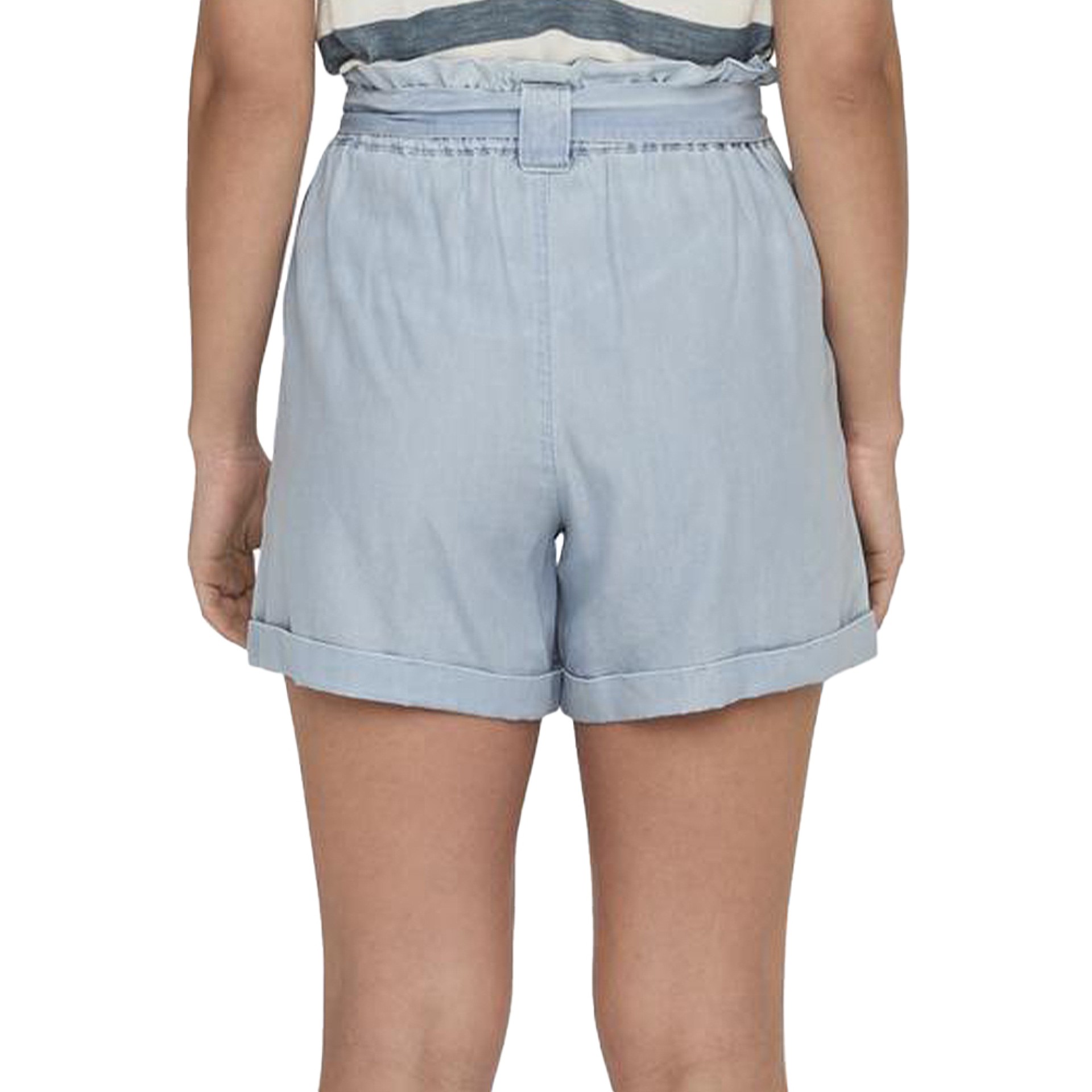 Only Calção Bea Smilla Light Blue Denim