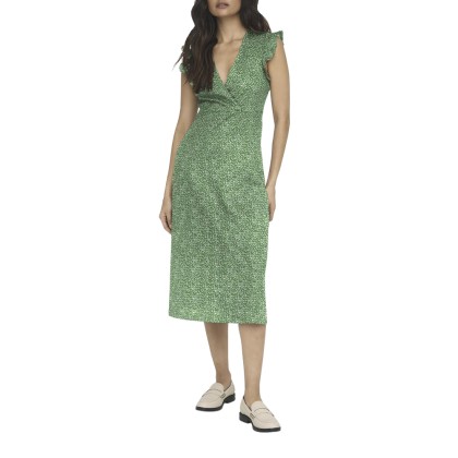 Vestido Only Vestido May Life S/l Wrap Midi Green