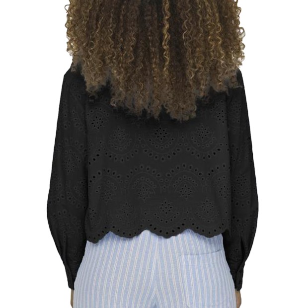 Only Camisa Valais L/s Black