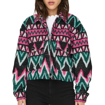 Casaco Only Casaco Onlpil Aztec Black/fushia Pu