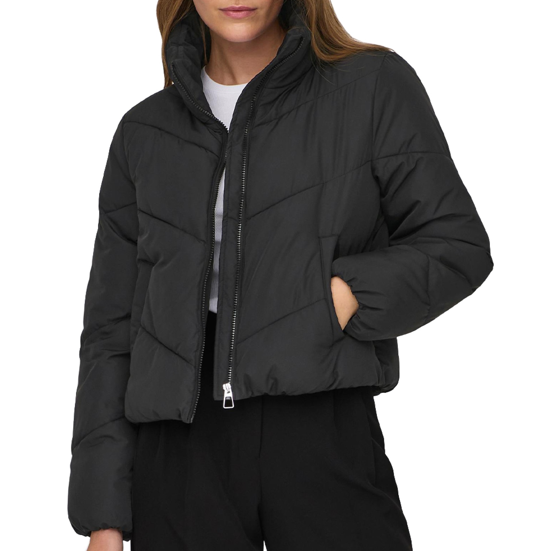 Only Casaco Maggi Life Solid Puffer Otw Black