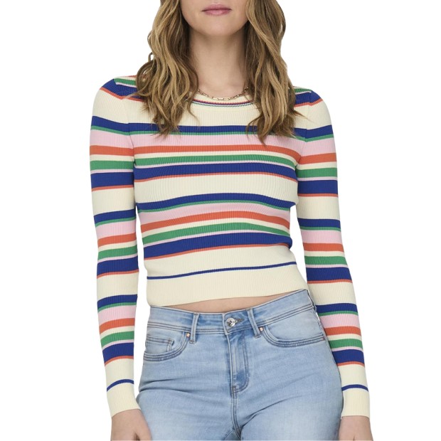 Longsleeve Only Longsleeve Meleka Ls Cropped Stripesu