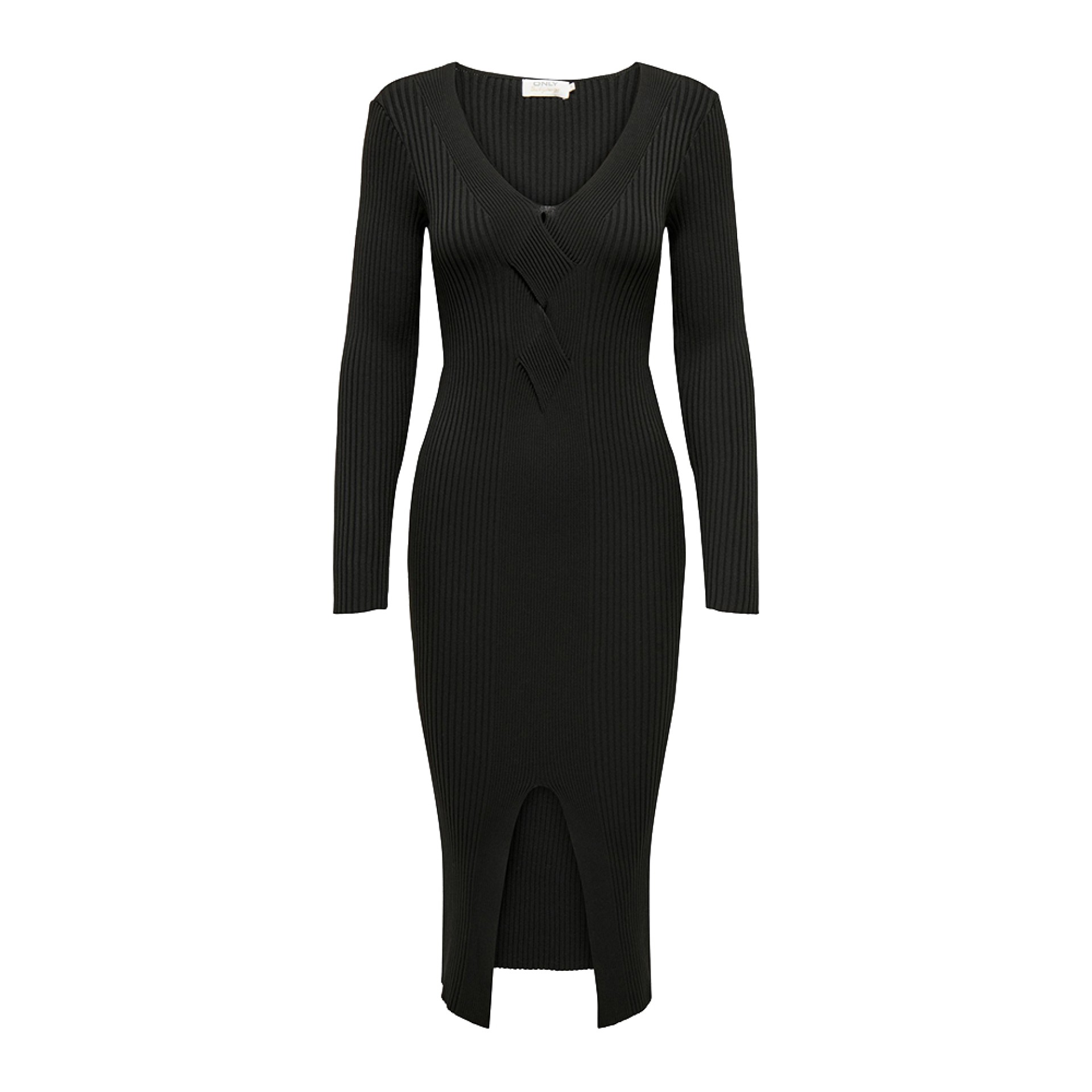 Only Vestido Lara Ls Maxi V-neck Black