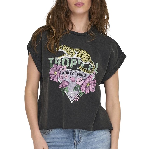 T-shirt Only T-shirt Lucinda Black/tropical