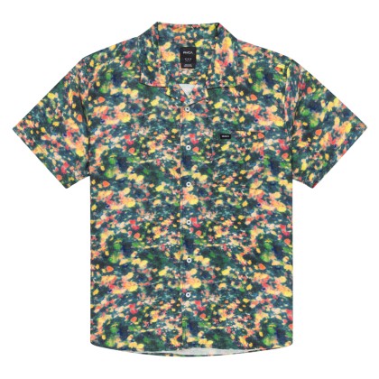 Camisa Rvca Camisa Hi Speed Floral Ss Green