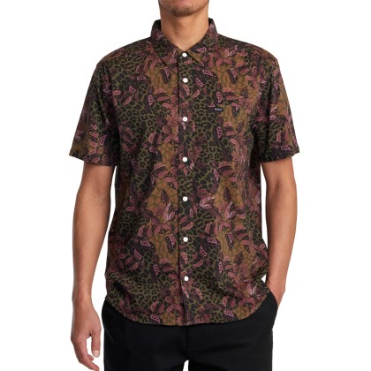 Camisa Rvca Camisa Anytime Ss Bombay Brown