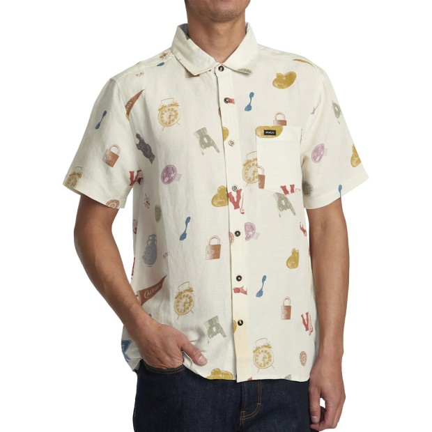 Camisa Rvca Camisa Artifacts Ss Natural