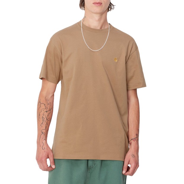 T-shirt Carhartt Wip T-shirt S/s Chase Peanut/gold